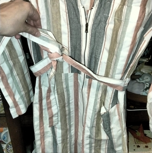 NWT Madewell striped tie waist jumpsuit size 2 - Picture 8 of 11